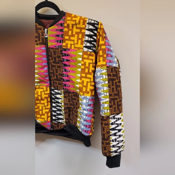 C - Fila Mav bomber quilted patch jacket - Picture 3 of 5